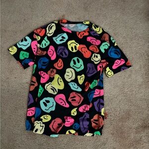 Colorful Smiley Face Short Sleeve Tee
